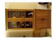 3 Piece Lounge Furniture - Walnut coloured wood, ....