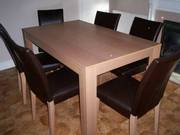 Table and six chairs for sale