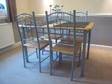 DINING TABLE & 4 CHAIRS. DINING TABLE with oak finish....