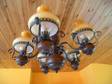 £40 - SPANISH STYLE Chandelier with amber