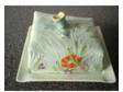 Beswick Green & Relief Floral Cheese Dish Stamped 873.....